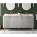 Avanity Blakely 72 inch Double Sink Bathroom Vanity Gray Oak in Calacatta Quartz Front View