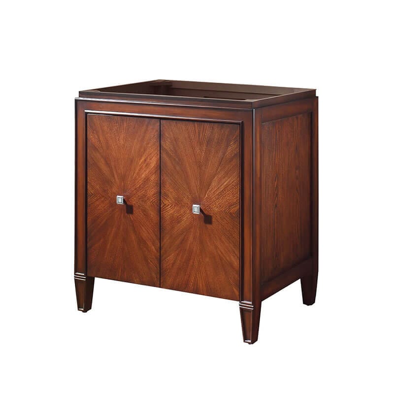 Avanity Brentwood 25 Single Sink Bathroom Vanity New Walnut Cabinet only Corner View
