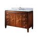 Avanity Brentwood 49 inch Single Sink Bathroom Vanity New Walnut in Carrara White Marble
