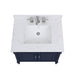Avanity Bristol 30 inch Single Sink Bathroom Vanity Navy Blue in Carrara White Marble