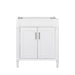 Avanity Bristol 30 Single Sink Bathroom Vanity White Cabinet Only Front View