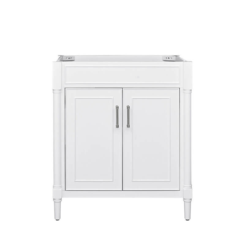 Avanity Bristol 30 Single Sink Bathroom Vanity White Cabinet Only Front View
