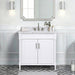 Avanity Bristol 36 inch Single Sink Bathroom Vanity in Carrara White Marble Front View