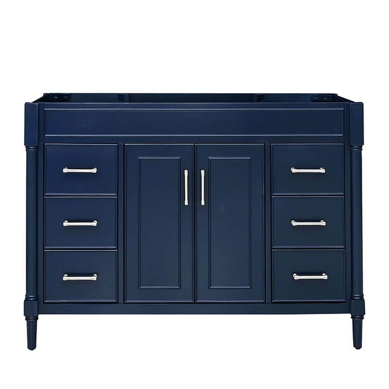 Avanity Bristol 48 inch Single Sink Bathroom Vanity Navy Blue Cabinet Only Front View
