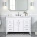 Avanity Bristol 48 inch Single Sink Bathroom Vanity White in Cala White Engineered Stone Front View