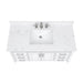 Avanity Bristol 48 inch Single Sink Bathroom Vanity White in Carrara White Marble