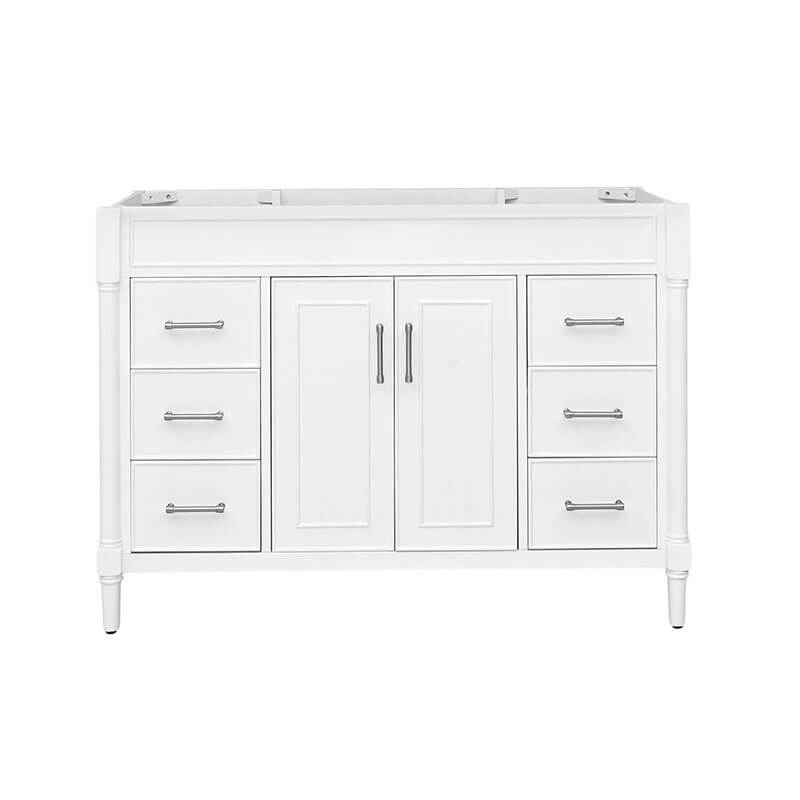 Avanity Bristol 48 Single Sink Bathroom Vanity Navy White Cabinet Only Front View