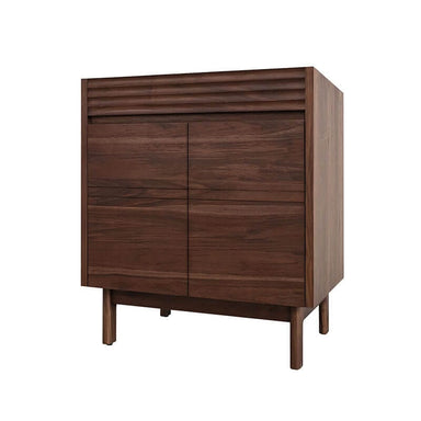 Avanity Carina 30 Single Vanity Coffee Teak Cabinet Only Corner View