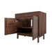 Avanity Carina 36 inch Single Vanity Coffee Teak Cabinet Only Open Side view