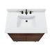 Avanity Carina 36 Single Vanity Coffee Teak in White Engineered Stone