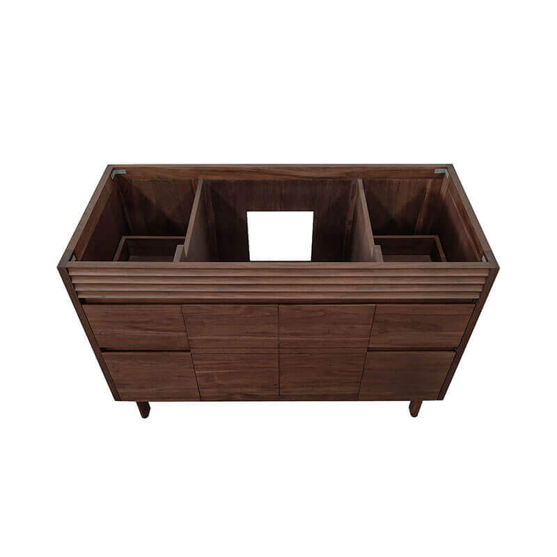 Avanity Carina 48 inch Single Vanity Coffee Teak Cabinet Only Top View