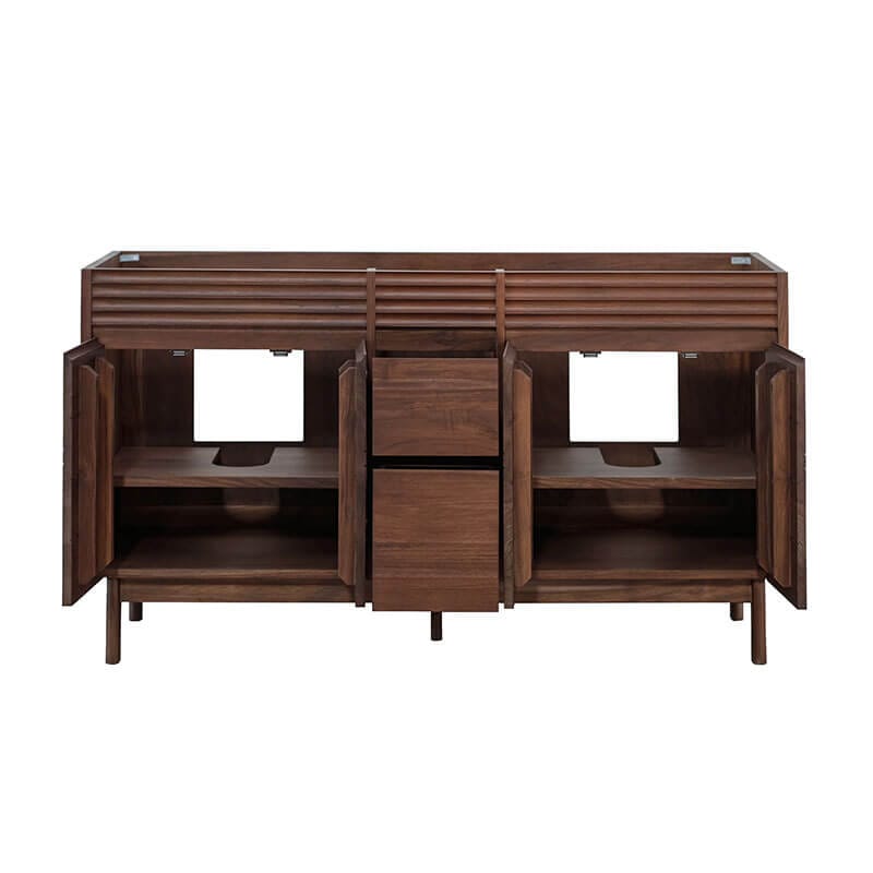 Avanity Double 60 Single Vanity Cabinet Only Open Drawers
