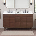 Avanity Carina 60 inch Double Vanity in Cala White Engineered Stone Front View