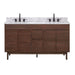Avanity Carina 60 inch Double Vanity in Carrara White Marble Front View