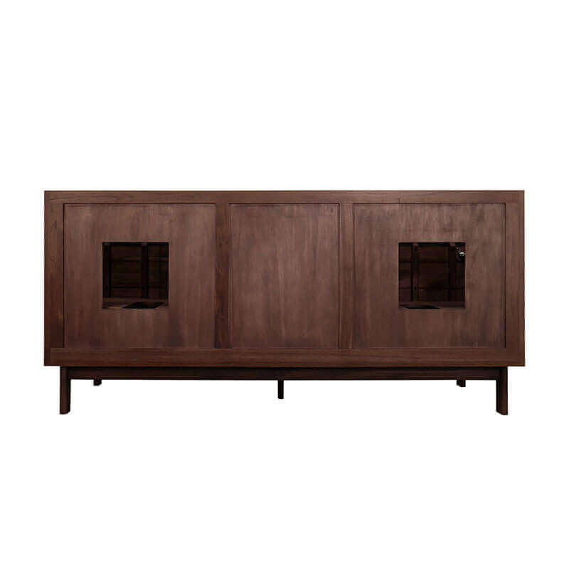 Avanity Carina 72 Double Vanity Coffee Teak Cabinet only Back View
