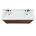Avanity Carina 72 Double Vanity Coffee Teak in Cala White Engineered Stone