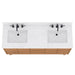 Avanity Coventry 60 inch Double Sink Teak Bathroom Vanity Natural Teak in Cala White Engineered Stone