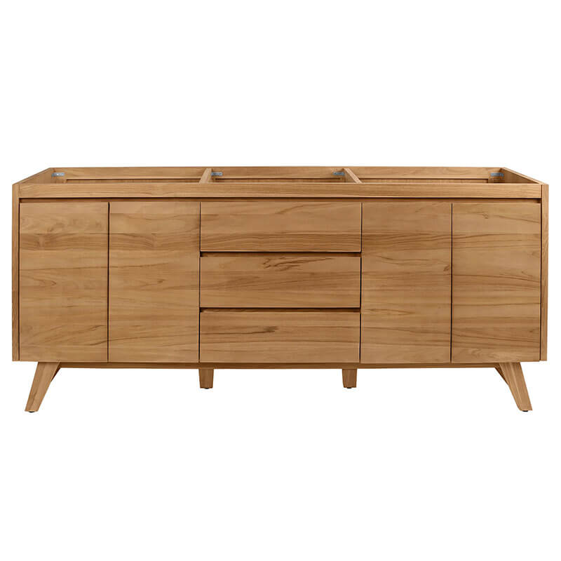 Avanity Coventry 72 Double Sink Teak Bathroom Vanity Natural Teak Cabinet Only