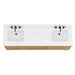 Avanity Coventry 72 Double Sink Teak Bathroom Vanity Natural Teak in Cala White Engineered Stone