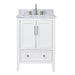 Avanity Everette 24 Single Vanity White in Carrara White Marble