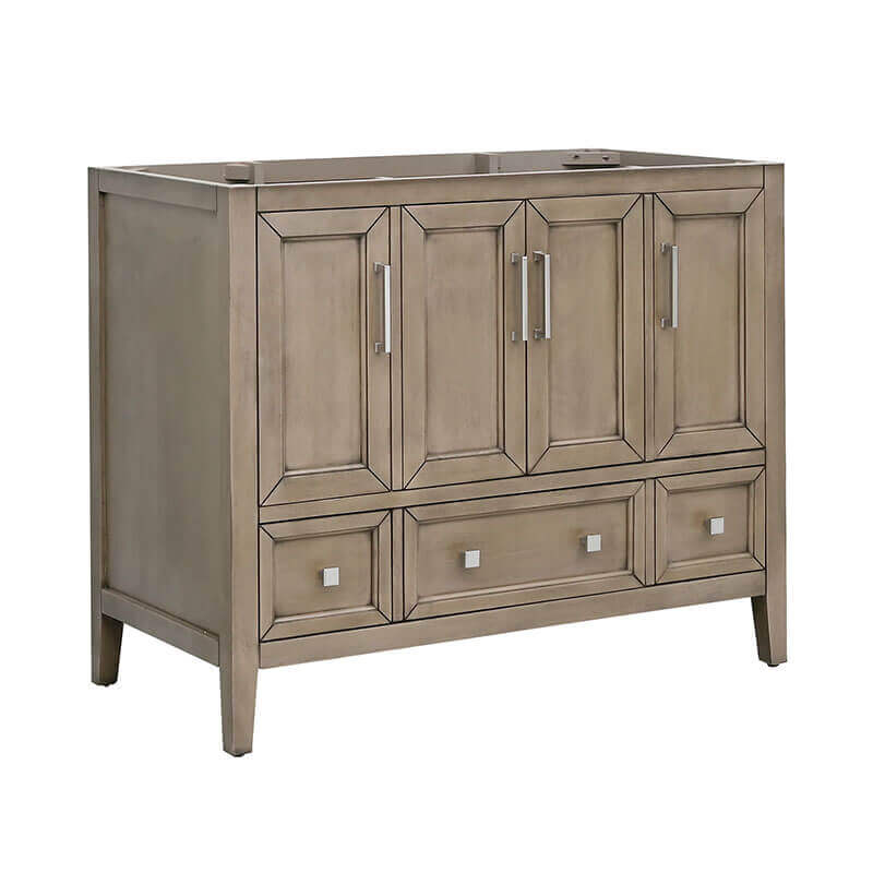 Avanity Everette 42 inch Single Vanity Gray Oak Cabinet Only Corner View