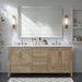 Avanity Everette 72 Double Vanity Gray Oak in Carrara White Marble Front View