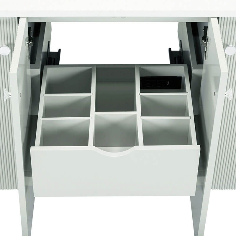Avanity Haley 30 inch Single Sink Bathroom Vanity with Dual Mount Option Soft Sage Cabinet Only Removeable Dividers