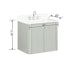 Avanity Haley 30 inch Single Sink Bathroom Vanity with Dual Mount Option Soft Sage in White Engineered Stone Dimension