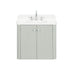 Avanity Haley 30 Single Sink Bathroom Vanity with Dual Mount Option Soft Sage in White Engineered Stone Floating Front View