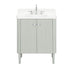Avanity Haley 30 Single Sink Bathroom Vanity with Dual Mount Option Soft Sage in White Engineered Stone Front View