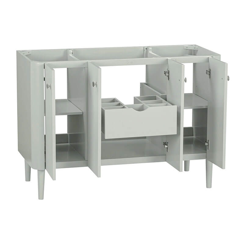 Avanity Haley 48 inch Single Sink Bathroom Vanity with Dual Mount Option Soft Sage Cabinet Only Back View