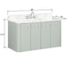 Avanity Haley 48 inch Single Sink Bathroom Vanity with Dual Mount Option Soft Sage in Calacatta Quartz Floating