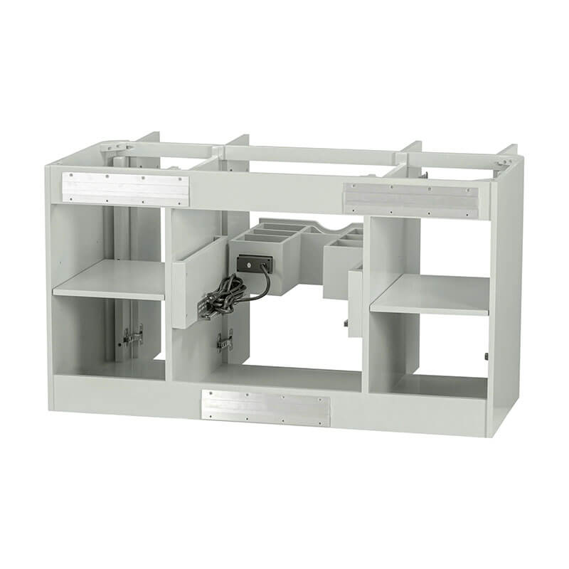 Avanity Haley 48 Single Sink Bathroom Vanity with Dual Mount Option Soft Sage Cabinet Only Back View