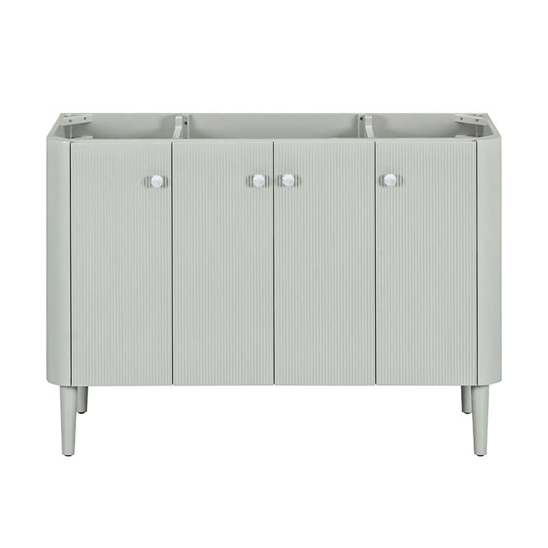 Avanity Haley 48 Single Sink Bathroom Vanity with Dual Mount Option Soft Sage Cabinet Only Freestanding Front View