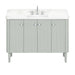 Avanity Haley 48 Single Sink Bathroom Vanity with Dual Mount Option Soft Sage in Calacatta Quartz Front View