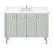 Avanity Haley 48 Single Sink Bathroom Vanity with Dual Mount Option Soft Sage in White Engineered Stone Front View
