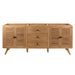 Avanity Harper 72 Double Sink Teak Bathroom Vanity Natural Teak Cabinet Only Front View