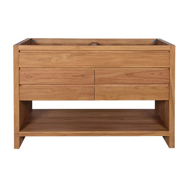 Avanity Kai 48 inch Double Sink Teak Bathroom Vanity Natural Teak Cabinet Only