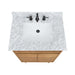Avanity Kayla 30 inch Single Vanity Natural Teak in Carrara White Marble