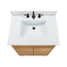 Avanity Kayla 30 inch Single Vanity Natural Teak in Cala White Engineered Stone
