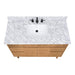 Avanity Kayla 48 inch Single Vanity Natural Teak in Carrara White Marble