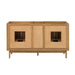 Avanity Kayla 60 Double Vanity Natural Teak Cabinet Only Top View