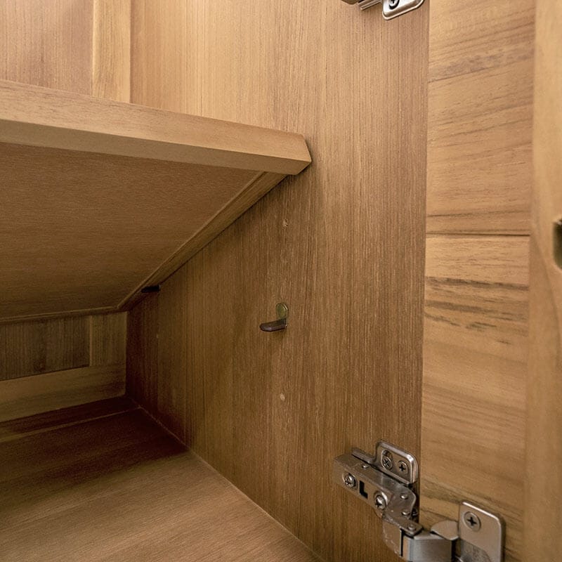 Avanity Kayla 60 inch Double Vanity Natural Teak Cabinet Only Shelf