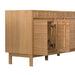 Avanity Kayla 60 inch Double Vanity Natural Teak Cabinet Only Side View