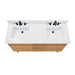 Avanity Kayla 60 inch Double Vanity Natural Teak in Cala White Engineered Stone