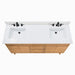 Avanity Kayla 72 Double Vanity Natural Teak Cala White Engineered Stone