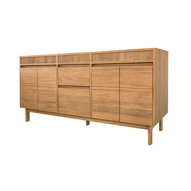 Avanity Kayla 72 inch Double Vanity Natural Teak Cabinet Only Corner View