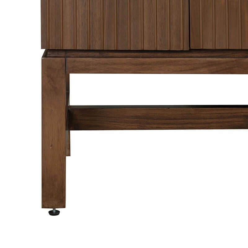 Avanity Kenzo 47 inch Single Sink Bathroom Vanity with Dual Mount Option Walnut in White Solid Base