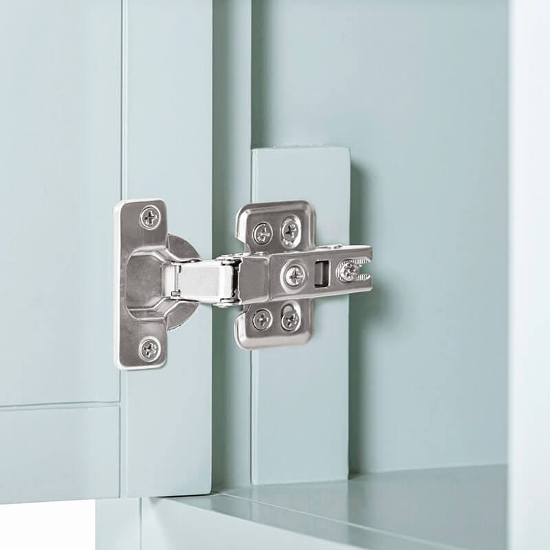 Avanity Layla 36 inch Left-Offset Single Sink Bathroom Vanity Ice Blue Cabinet Only Hinge