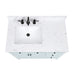 Avanity Layla 36 inch Left-Offset Single Sink Bathroom Vanity Ice Blue in Cala White Engineered Stone